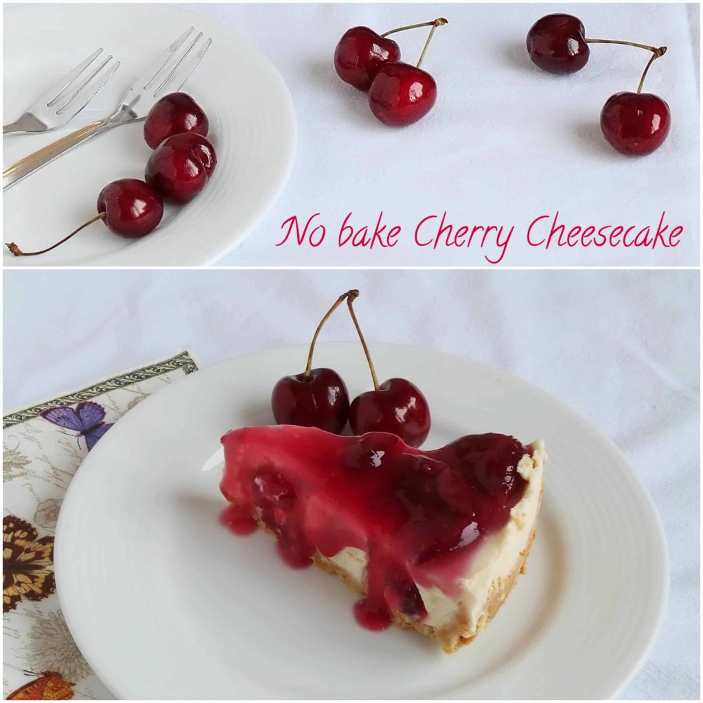 no bake cherry cheesecake - daniscookings.com