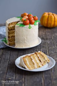 Pumpkin Layer Cake with Mascarpone Frosting | Dani's Cookings