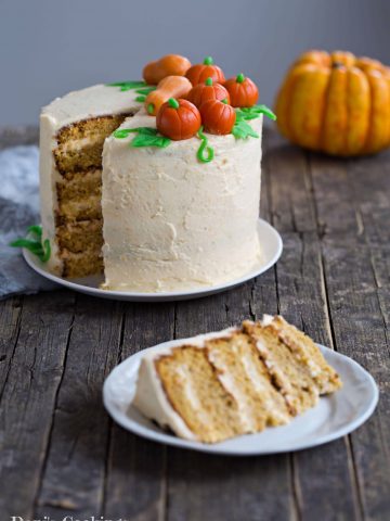 Pumpkin Layer Cake with Mascarpone Frosting | Dani's Cookings