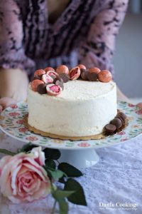 Cocoa Angel Food Cake with White Chocolate Frosting | Dani's Cookings