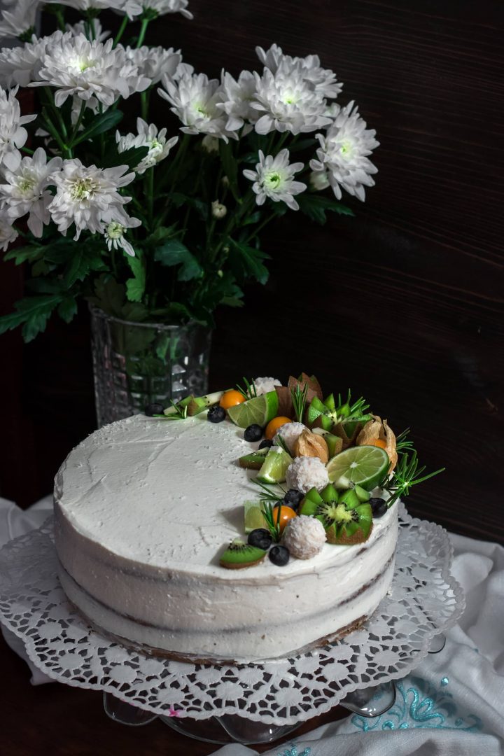 cake with fruit decoration